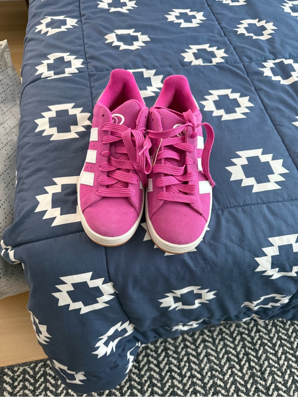 Adidas Pink Women's Casual Lace-Up Sneakers